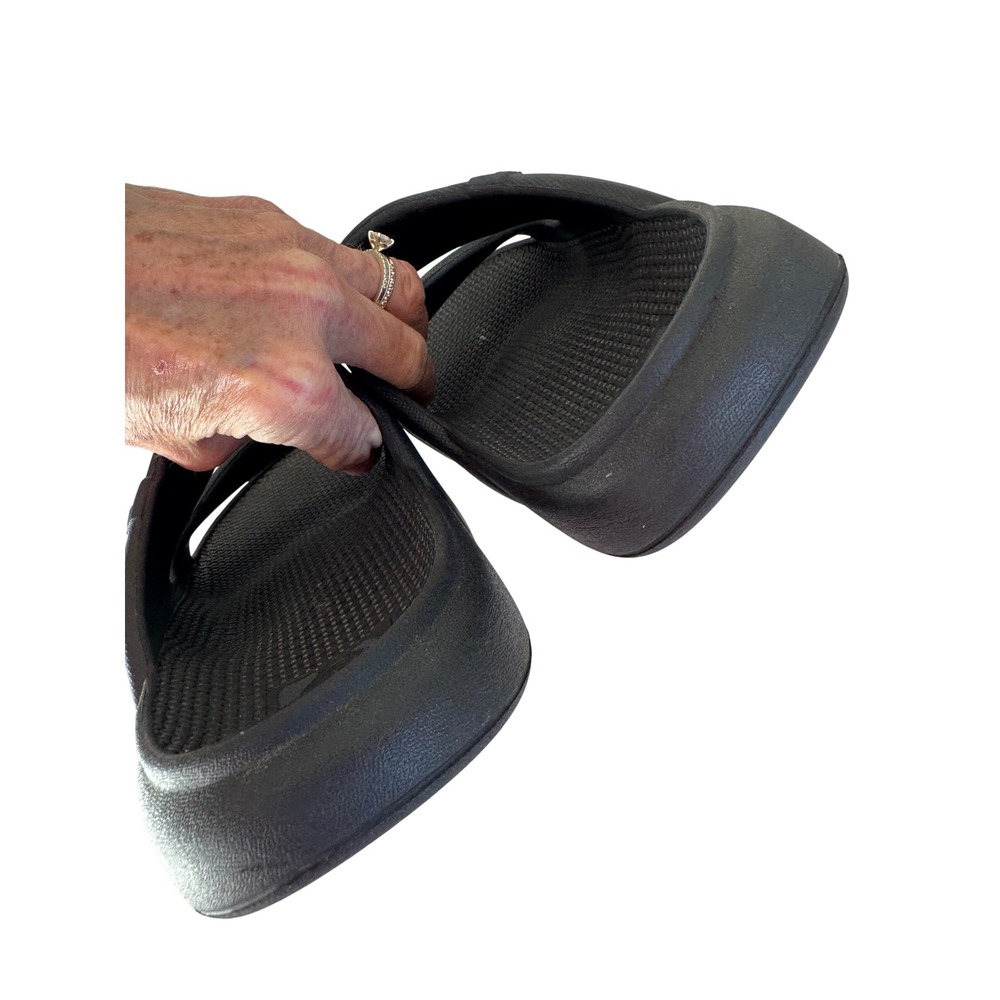 REEF Women's Size 9 Black Triple Strap Comfort Slide Sandals Beach Pool - Picture 5 of 7